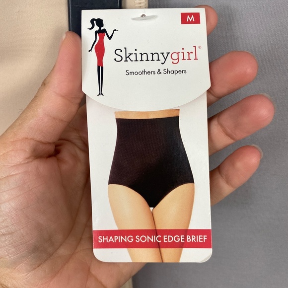 Skinnygirl Womens High Waist Shaping Sonic Edge Briefs in Tan Size Medium - Picture 10 of 12